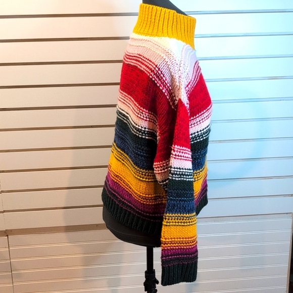 Sundance Vibrant Striped Oversized Sweater Size PS EUC - Picture 2 of 5